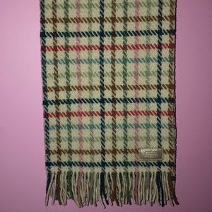 Coach Pastel Plaid Wool Scarf